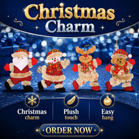 SuperZ Customize 2026 Ornements en tissu Joyeux Noël, Cadeau de Noël, Pendentifs Père Noël, Bonhomme de neige, Figurines d'arbre, Poupées, Décorations à suspendre pour la maison et le Nouvel An