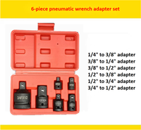 Manchon adaptateur de CR-V de haute qualité 6 en 1 pour outil de perceuse électrique manchon de clé multifonctionnel ensemble d'adaptateur de douille pneumatique