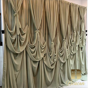 Sang Trọng 10x10ft Kem Chéo Màn Đứng Khung Đám Cưới Backdrop Rèm Nền Sân Khấu Cho Tổ Chức Sự Kiện Đảng Trang Trí - Product Image 2