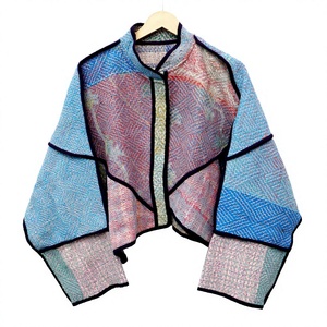 Trendy Eco-Friendly Breathable Premium High Quality Vintage <b>Kantha</b> Cotton Printed Woman's Outdoor <b>Jacket</b> Quilted Patchwork - Product Image 1