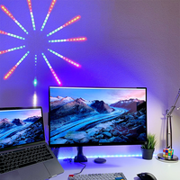 Bande lumineuse LED Feux d'artifice avec télécommande, synchronisation musicale et sonore pour Noël, bars, fêtes, festivals et événements