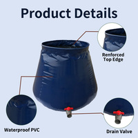 Réservoir d'eau pliable conique en PVC pour incendie et urgence – Réservoir souple portable pour eau de secours incendie