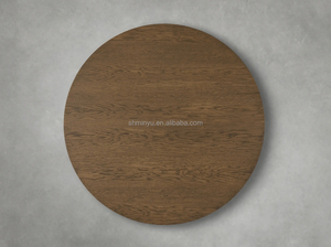 Minyu sang trọng phong cách Mỹ sồi đồ nội thất phòng ăn nhỏ vòng Russet bàn gỗ thiết lập với ghế gỗ rắn - Product Image 2