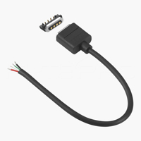 Cable Conector Magnético HYTEPRO M589 de 4 Pines, Cable Desnudo con Extremo Abierto, Carga y Transferencia de Datos para el Sector Médico y Electrónica