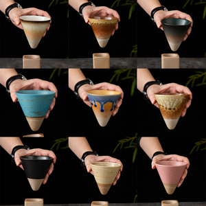 Taza de Café de Cerámica FENN, Diseño Vintage, 90/150/200 ml, Taza de Té de Cerámica Rústica, Estilo Retro - Product Image 3