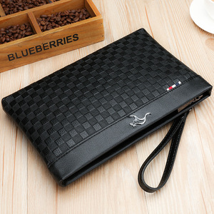Borsello da Uomo in <span class=keywords><strong>Pelle</strong></span> PU a Prezzo di Fabbrica, Borsa a Busta Grande Capacità, Pochette Casual in <span class=keywords><strong>Morbida</strong></span> <span class=keywords><strong>Pelle</strong></span> e Portafoglio - Product Image 1