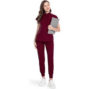 Conjunto de Uniforme Médico para Mujer, Pantalones Deportivos Elásticos, Manga Corta, para Uso en Hospitales, Clínicas y Spas - Product Image 1