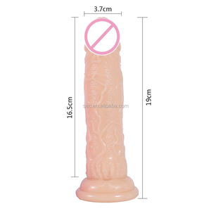 لعبة جنسية مثيرة للنساء، قضيب اصطناعي من المطاط مع كأس شفط، هزاز كريستالي للاستمناء - Product Image 2