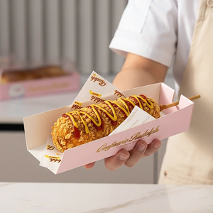 Cajas Rígidas para Envasado de Alimentos con Logotipo Personalizado, Biodegradables, Reciclables y Ecológicas, Caja de Papel para Hot Dogs y Bocadillos - Product Image 5