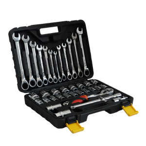 BISON (CHINE) – Kit combiné de douilles à cliquet 37 pièces, entraînement 1/2 po, 72 dents, 8-32 mm, douilles métriques pour bougies d'allumage, ensemble d'outils de réparation automobile - Product Image 3