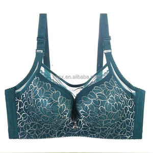 Soutien-gorge push-up sexy pour <span class=keywords><strong>femme</strong></span>, grande taille, <span class=keywords><strong>en</strong></span> dentelle douce, fermeture devant, respirant et tissage tricoté, logo sur la bonnette - Product Image 4