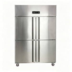 4 Door Stainless Steel Commercial Reach in Refrigerator Dual Temperature Upright Chiller Freezer for Restaurant <b>Kitchen</b> Commerci - Product Image 4