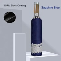Parapluie inversé moderne à ouverture/fermeture automatique, réfléchissant, à 3 plis, avec protection UV, impression de logo personnalisée pour les voyages