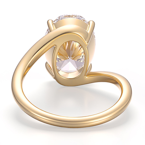 PROVENCE Factory direct sales <b>customized</b> 1-10 car Oval lab created diamond <b>ring</b> real 14k 18k gold women wedding engagement <b>ring</b> - Product Image 3
