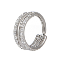Fuxuan Anneau segmenté articulé en titane ASTM F136, clicker pour septum, bijou corporel, bijou de piercing d'oreille