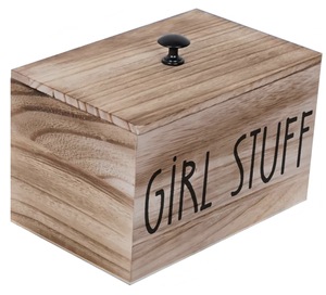 3 scomparti Pad e tampone Organizer, scatola di stoccaggio per la cura mestruale in legno, contenitore di conservazione per tovaglioli sanitari di Design per ragazze - Product Image 6