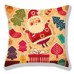 Wholesale Red Christmas Cushion <b>Cover</b> Christmas Pillow Case <b>Cover</b> <b>Sofa</b> Seat <b>Covers</b> Merry Christmas Decor Pillowcase - Product Image 4