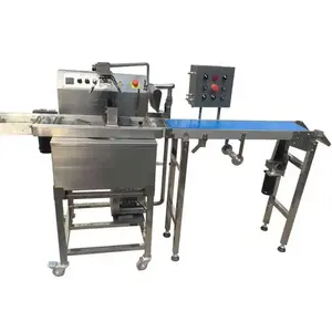 Machine d'enrobage de biscuits à biscuits de barre de céréales d'enrobage de chocolat à haute efficacité
