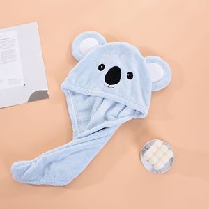 Gorro de Baño para Secar el Cabello Koala, Toalla de Cabello de Secado Rápido con Forro Polar de Coral, Toalla para la Cabeza con Pañuelo de Cabeza de Forro Polar de Coral para Niña - Product Image 6