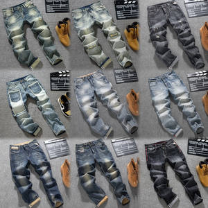 Jeans design pour hommes de haute qualité vintage effet guidon jeans adaptés aux jeans pour hommes de taille plus Vente en gros - Product Image 1