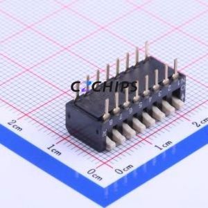 DSPV08LHGET DIP Switch Through hole Component (THT) Switch Piano Key Single Pole Single Throw 8 2.54mm - Product Image 2