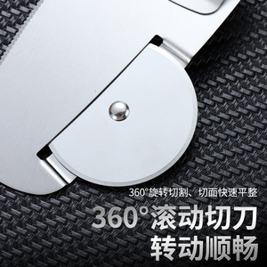 Espátula cortadora de pizza de acero inoxidable con clip, herramienta multiusos plegable para cortar pizza y pasteles - Product Image 2