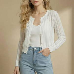 <span class=keywords><strong>Cardigan</strong></span> in maglia <span class=keywords><strong>a</strong></span> maniche corte <span class=keywords><strong>con</strong></span> bottoni e scollo rotondo in Lyocell stile coreano, <span class=keywords><strong>scialle</strong></span> da donna <span class=keywords><strong>con</strong></span> gonna per l'estate - Product Image 1