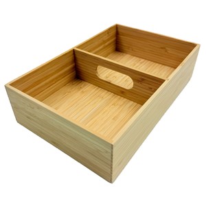 Caja de almacenamiento de bambú rectangular sin tapa para el hogar, escritorio, mesa de centro, sala de estar, organización de aperitivos y control remoto - Product Image 2