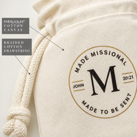 Pochette à cordon en coton et lin imprimée sur mesure, sac d'emballage réutilisable pour bijoux avec logo circulaire personnalisé