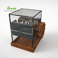Moderne Moermolen Van Acryl En Houten Handslinger, Transparant Droog Fruit-En Notenbewerkingsgereedschap