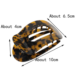 Pinza de pelo redonda y plana de ácido acético para niña, pinza de pelo de Pvc colorida redonda plana, pinzas de pelo flexibles de acetato, venta al por mayor - Product Image 6