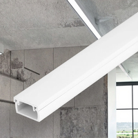 Kit de dissimulation de câbles mural grande capacité en PVC, cache-câbles solide pour fils, blanc