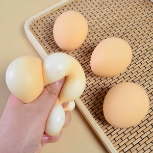 Cute Egg Shape Stress Relief Squeeze <b>Toy</b> Soft Foam Hand Fidget For Office <b>Desk</b> Home Play And Party Favor Use - Product Image 3