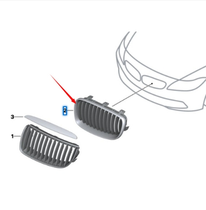 51137166440 griglia anteriore destra è adatta per <span class=keywords><strong>BMW</strong></span> 1 serie <span class=keywords><strong>E87</strong></span> LCI - Product Image 4