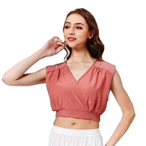 Moda de verano estilo elegante señoras de las mujeres sin mangas de camisas blusa Top