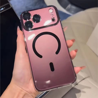 Coque transparente rigide ultra-fine pour iPhone 18 Pro 17 16 15 Pro Max 14 13 12 avec protection d'appareil photo et charge magnétique sans fil