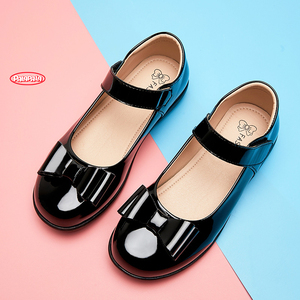 أحذية أطفال مدرسية سوداء أكسفورد مخصصة عالية الجودة من الجلد الطبيعي للبنات - Product Image 4