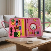 Livre d'activités en feutre pour tout-petits, livre silencieux Montessori, apprentissage précoce, livre sensoriel réutilisable avec autocollants magiques, jouets d'activités pour enfants, cadeaux