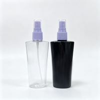 Flacon pulvérisateur conique PET-100 à contraste de couleurs, vaporisateur lavande/noir, brume fine pour brume faciale, parfum, logo personnalisé