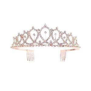 <span class=keywords><strong>มงกุฎ</strong></span>เจ้าสาวแบบกำหนดเอง สีโรสโกลด์ ประดับด้วยคริสตัล สำหรับงานแต่งงาน ของตกแต่งงานเลี้ยงสละโสด ของขวัญสำหรับเพื่อนเจ้าสาวและแขก - Product Image 1