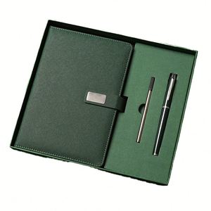 Luxury Customizable Business <b>Diary</b> Notebook Gift Set Hardcover Leather Sewing Bound 100 Sheets Pen Thermos Color Custom - Product Image 1
