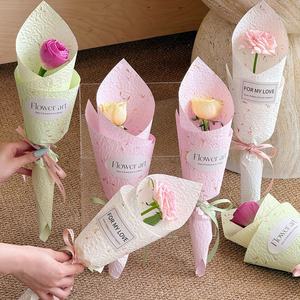 Papier d'emballage pour bouquet épais à pétales en relief, imperméable, fait à la main, art floral, matériel d'emballage pour fleurs - Product Image 2