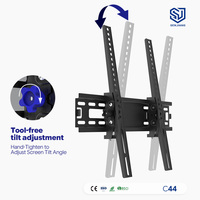 Support TV inclinable à profil bas 400x400 de Senjiang Factory, très vendu, pour téléviseur à écran plat de 60 pouces, avec nivellement par poteau