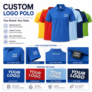 Polo de performance pour homme avec logo personnalisé, 200 g, 100 % polyester, séchage rapide, respirant, pour équipe de golf, vente en gros, S-4XL, bleu clair - Product Image 2