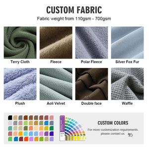 Fabricants de sweats à capuche personnalisés avec logo, 100% coton, 400 g/m², boucle épaisse, fermeture éclair 1/4, motif, grande taille, sweat à capuche ample, <span class=keywords><strong>pantalon</strong></span> de survêtement, ensembles de survêtements - Product Image 4