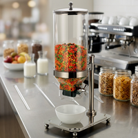 Distributeur de céréales pour buffet d'hôtel, conteneur de comptoir pour aliments secs, support en acier inoxydable pour stockage de flocons de maïs, granola et snacks