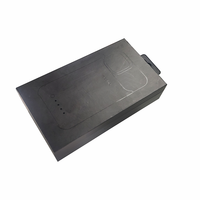 Embalaje de cartón para teléfono móvil de diseño personalizado de lujo ecológico, Caja vacía para teléfono móvil de papel negro, estampado de laminación mate