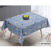 Nappe Moderne en PVC Imperméable, Anti-Taches et Anti-Glisse, Facile à Nettoyer, Rectangulaire, pour Salle à Manger, Cuisine, Fêtes et Utilisation Extérieure