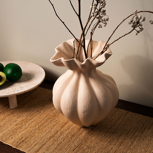 <span class=keywords><strong>Vaso</strong></span> Decorativo in Resina <span class=keywords><strong>Beige</strong></span> a Forma Irregolare per Casa, Hotel e Matrimoni - Product Image 3