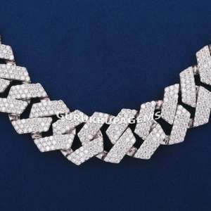 Nouveauté 2026 : Collier Chaîne Cubaine de Luxe en Argent Sterling 925 avec Micro-Pavé de Diamants VVS, 20 Pouces, pour Homme, Cadeau de Mariage - Product Image 3